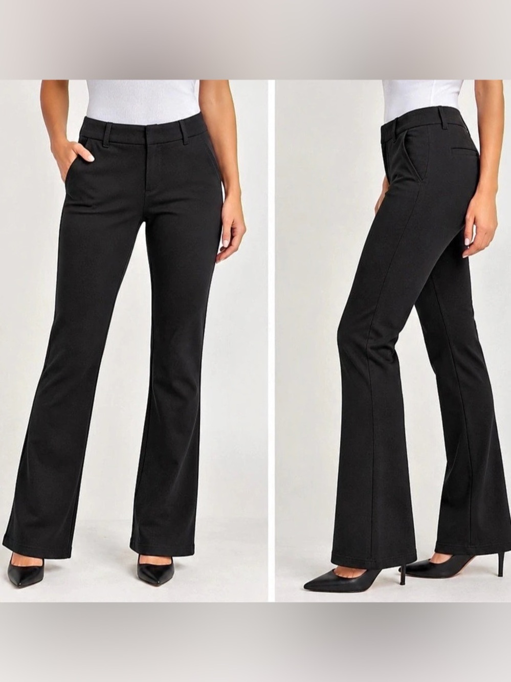 KUT from the Kloth Trouser Stretch Bootcut Pants – Black – Size 8 and 33” Inseam